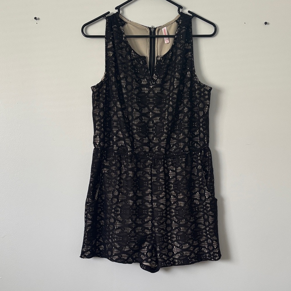 Xhilaration Black Lace Romper